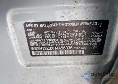 2017 BMW X1 xDrive28I z USA, uszkodzony, nr VIN WBXHT3Z3XH4A56336